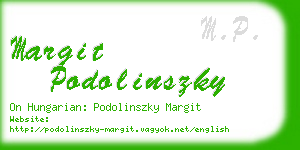 margit podolinszky business card